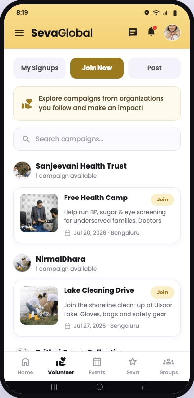 Volunteering campaigns